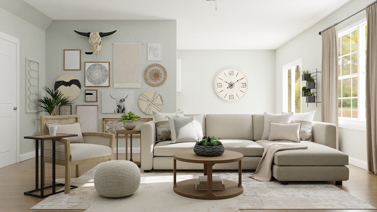 A bright, freshly cleaned living room